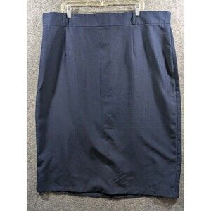Rebecca TATTI Skirt Navy Womans Size 6 XL With Zipper Detail Office Dinner